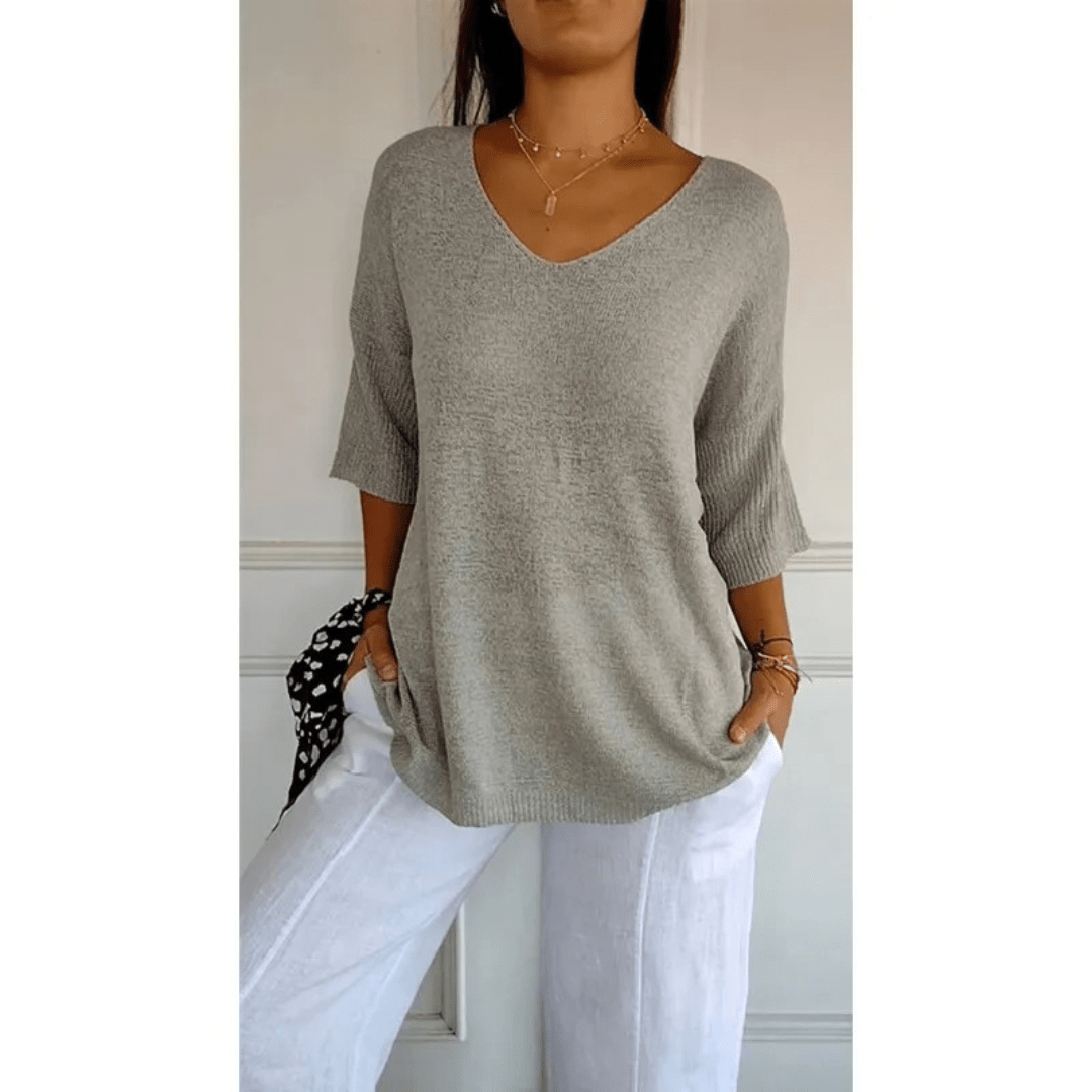 Women's Relaxed Fit V-Neck Tunic