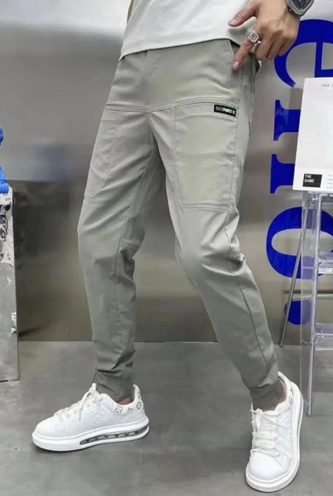 Elastic Men's Cargo Pants