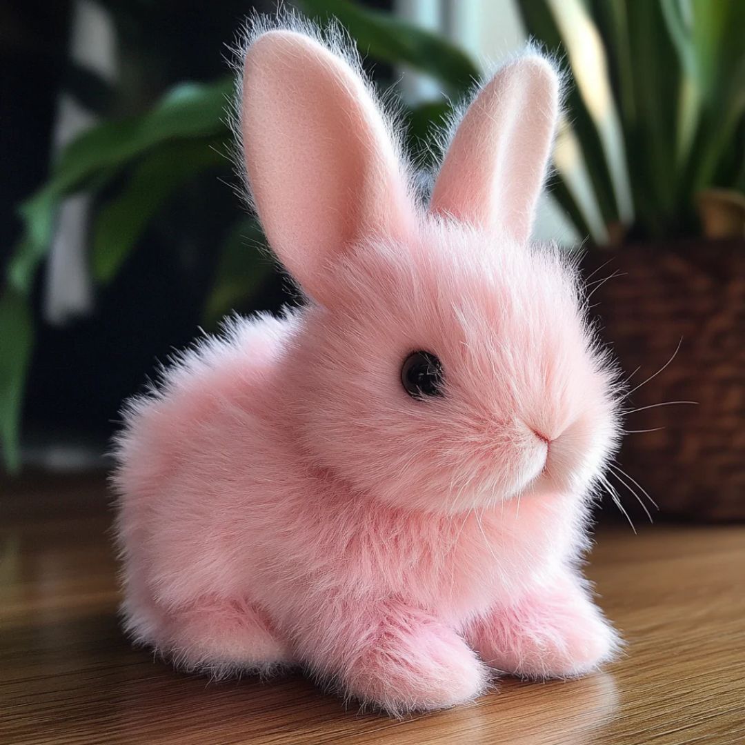 Plush Rabbit Toy Soft Fur Detailed - VibreMode