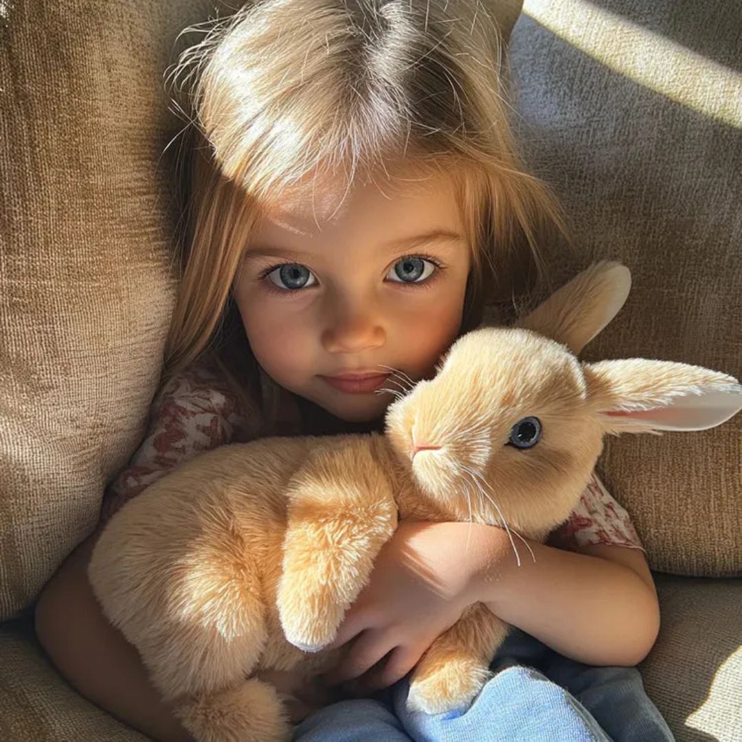 Plush Rabbit Toy Soft Fur Detailed