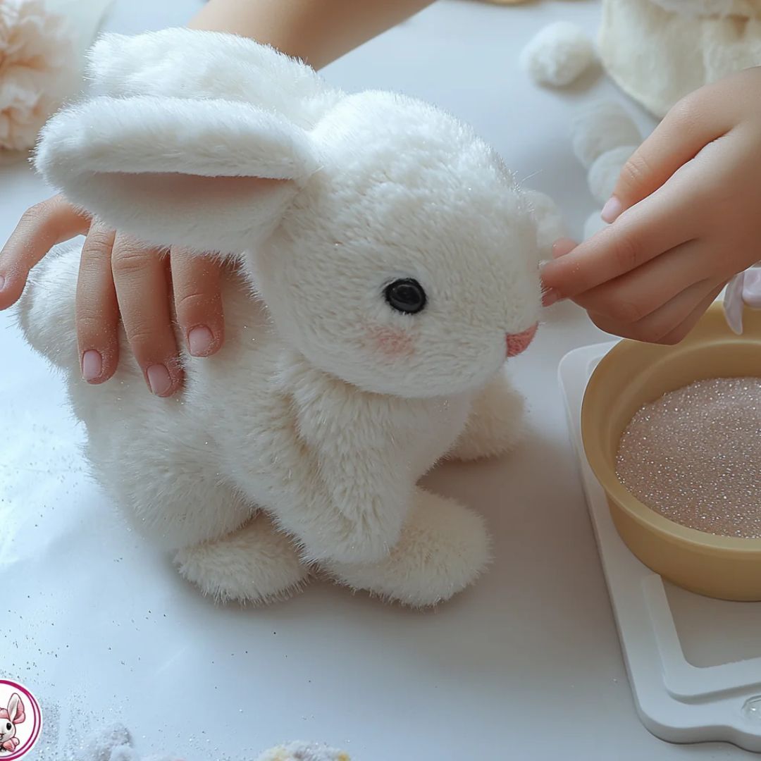 Plush Rabbit Toy Soft Fur Detailed