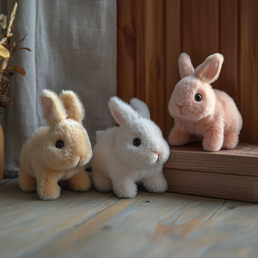 Plush Rabbit Toy Soft Fur Detailed