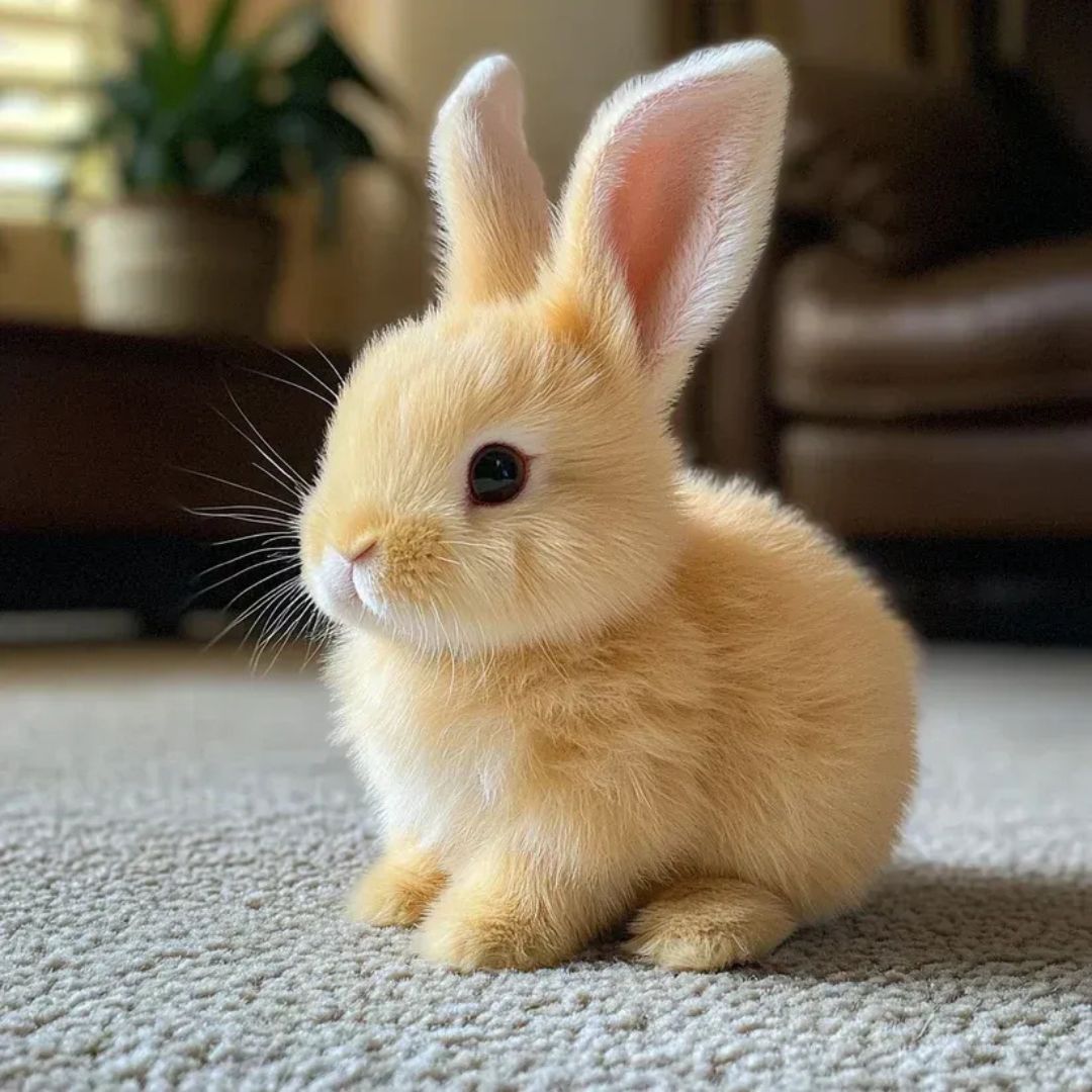 Plush Rabbit Toy Soft Fur Detailed