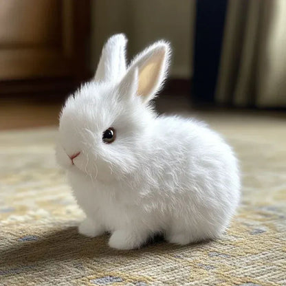 Plush Rabbit Toy Soft Fur Detailed
