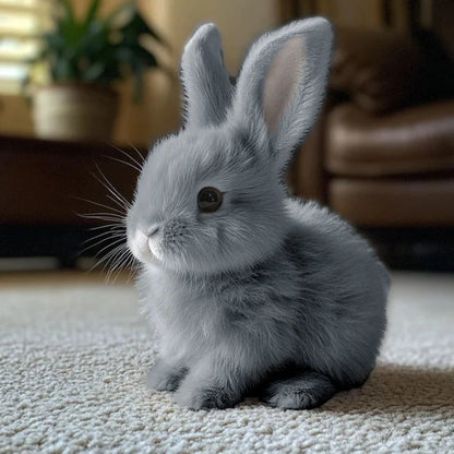Plush Rabbit Toy Soft Fur Detailed