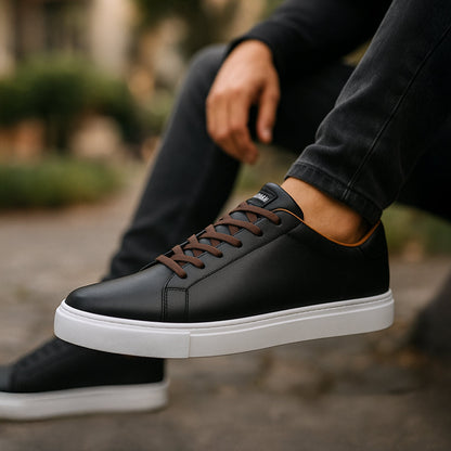 Men's Leather Slip On Sneakers