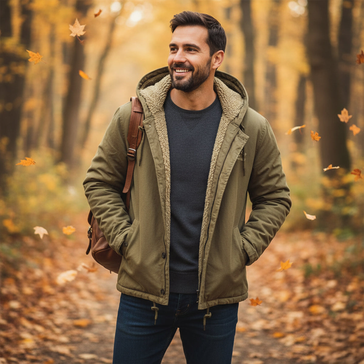 Men's Waterproof Winter Jacket Fleece Lined Padded