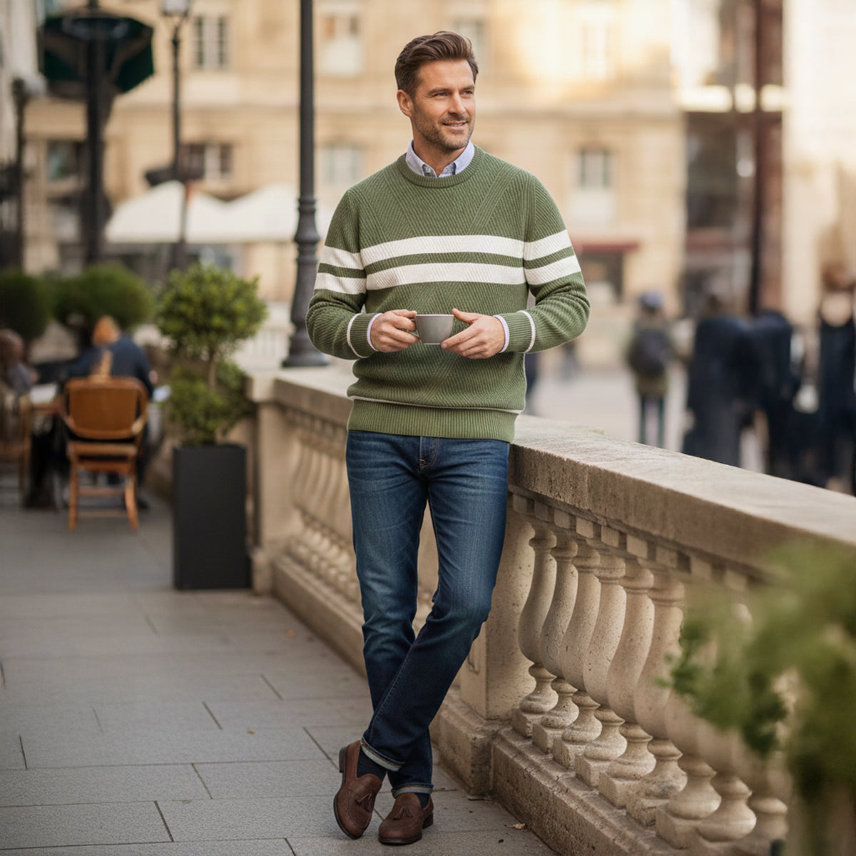 Men's Modern Long Sleeve Sweater Autumn