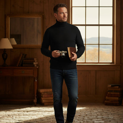 Highclere Men's Merino Turtleneck Sweater