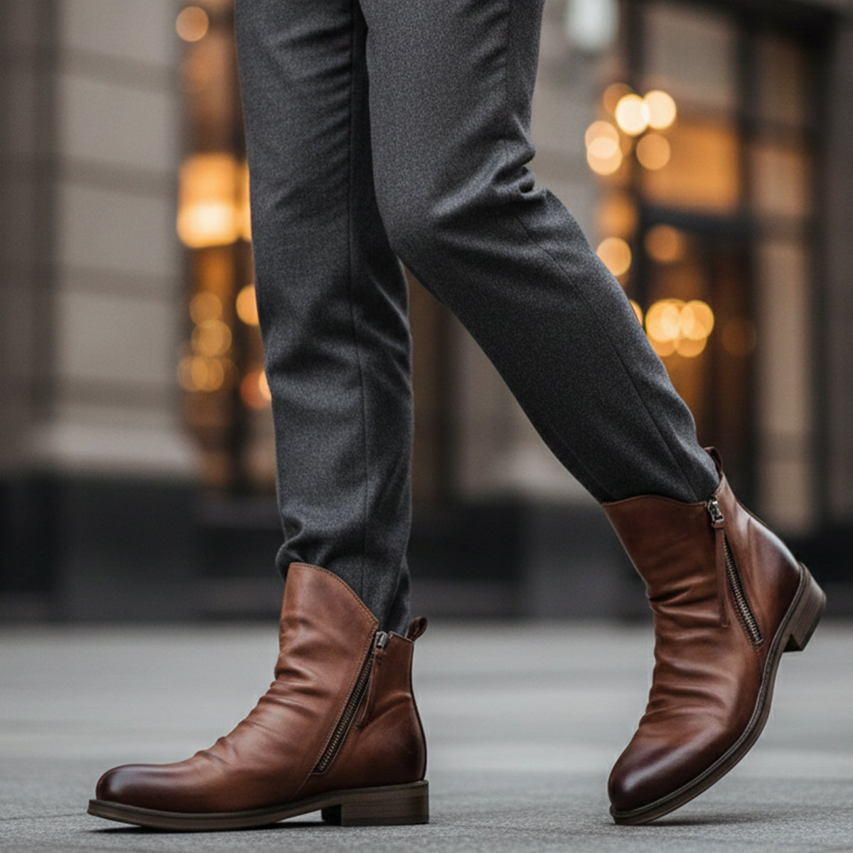 Men's Leather Boots Brown