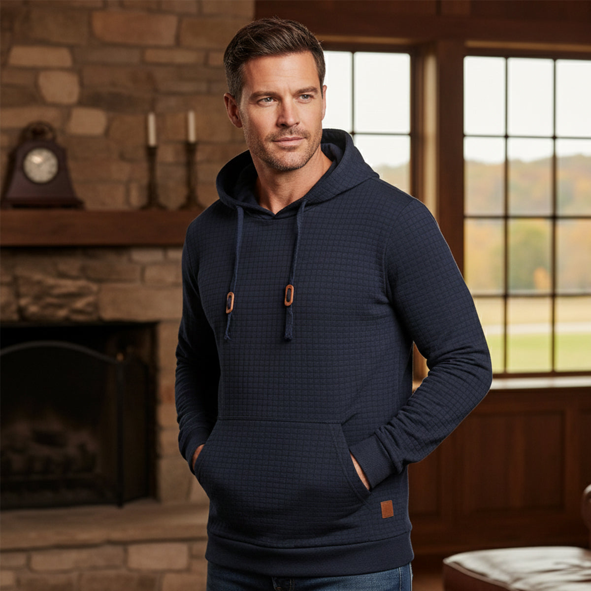 Men's Hooded Knit Sweater Warm