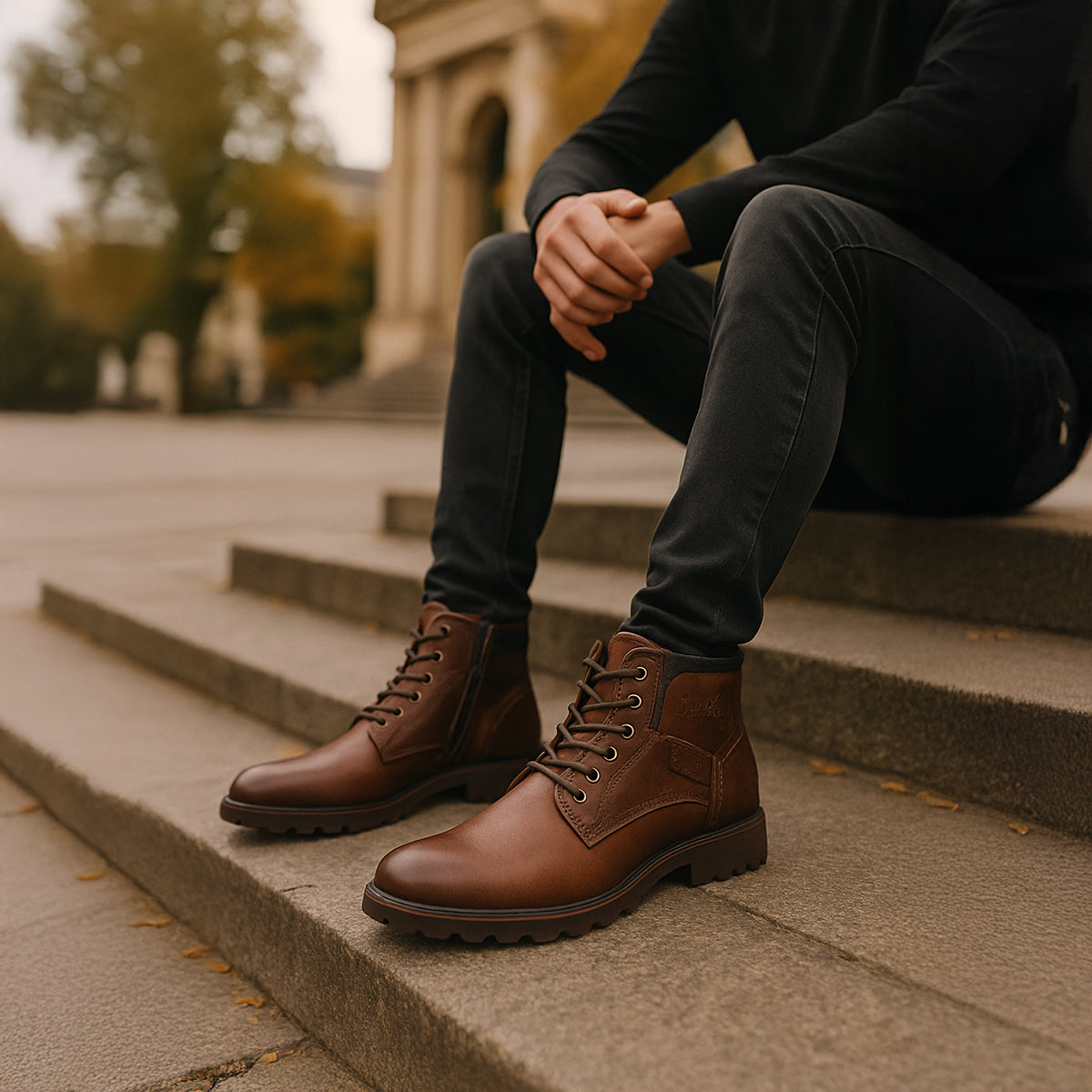 Men's Military Combat Leather Boots