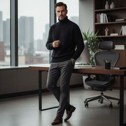 Men's Soft Knit Turtleneck Sweater
