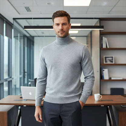 Men's Classic Turtleneck Sweater Knit