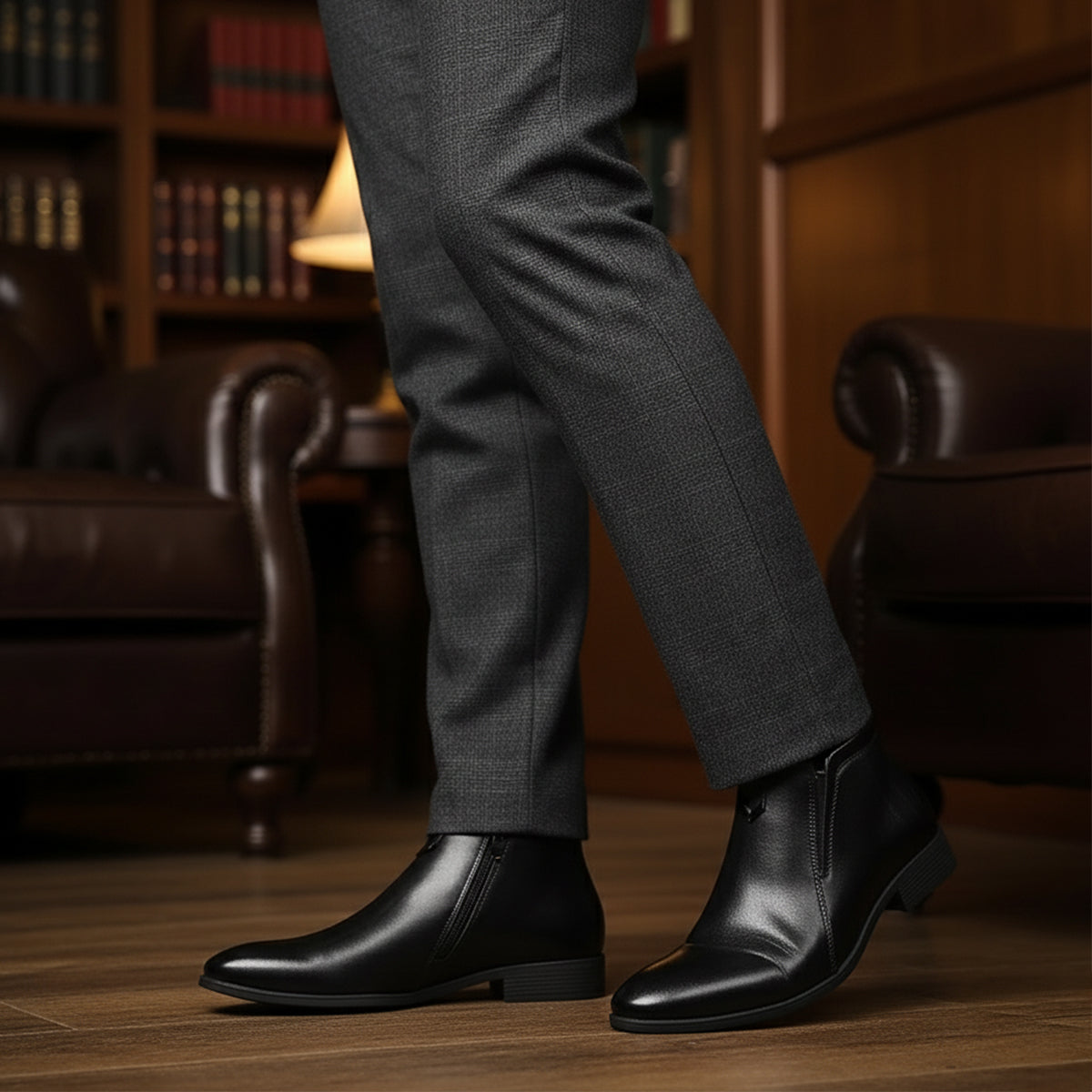 Mantova Men's Ankle Boots Pointed Toe Vintage Leather