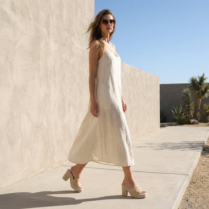 Women's Espadrille Mule Sandal Platform Block Heel