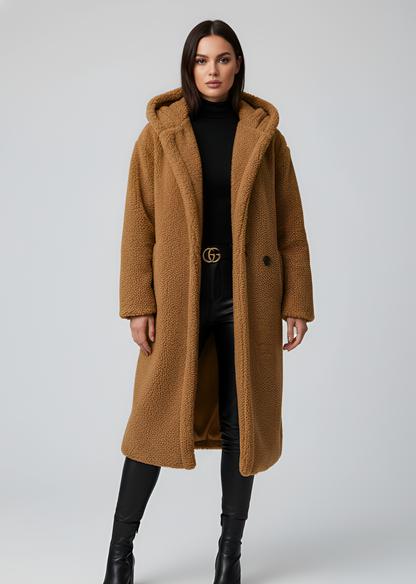 Women's Long Teddy Coat Plush Winter Parka