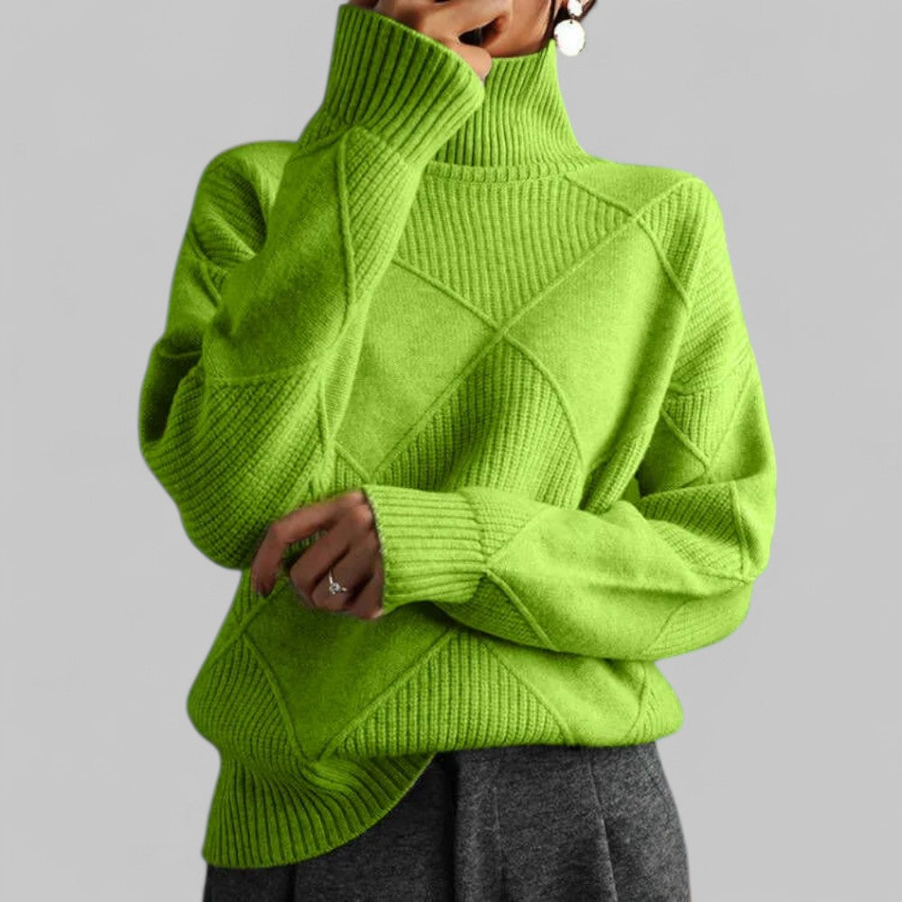 Warm Women's Crew Neck Long Sleeve Winter Sweater