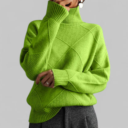 Warm Women's Crew Neck Long Sleeve Winter Sweater