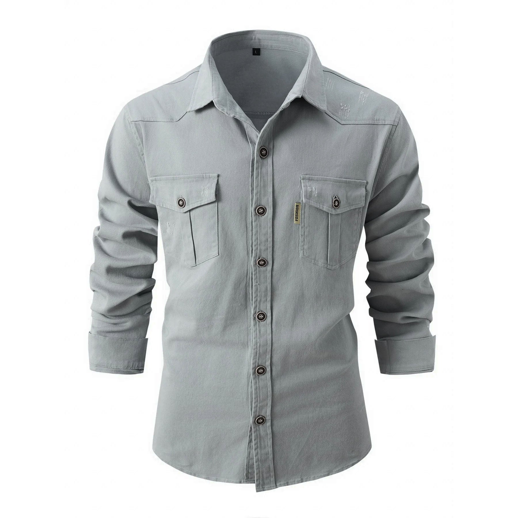 Washed Cotton Mens Shirt - VibreMode