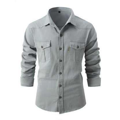 Washed Cotton Mens Shirt - VibreMode