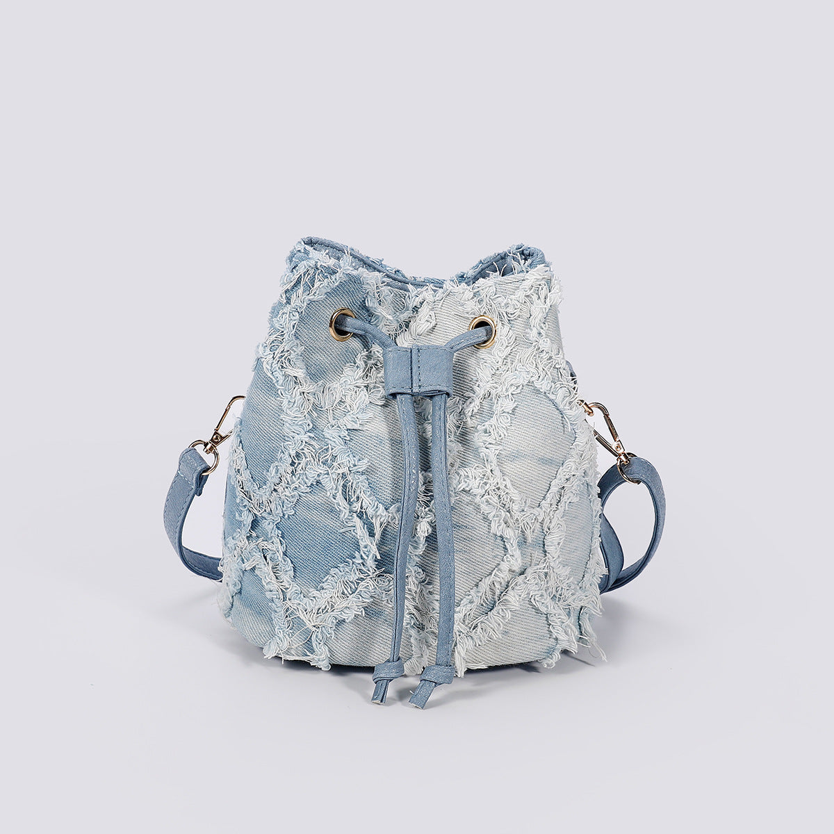 Chrissy Denim Bucket Bag - Jack Hafford