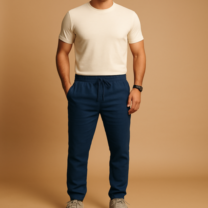 Men’s lightweight casual summer pants with breathable fabric and relaxed fit, perfect for beach days, summer outings, and everyday wear.