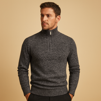 Lightweight knit sweater for men with breathable fabric and timeless design, ideal for casual and business wear in autumn and winter.