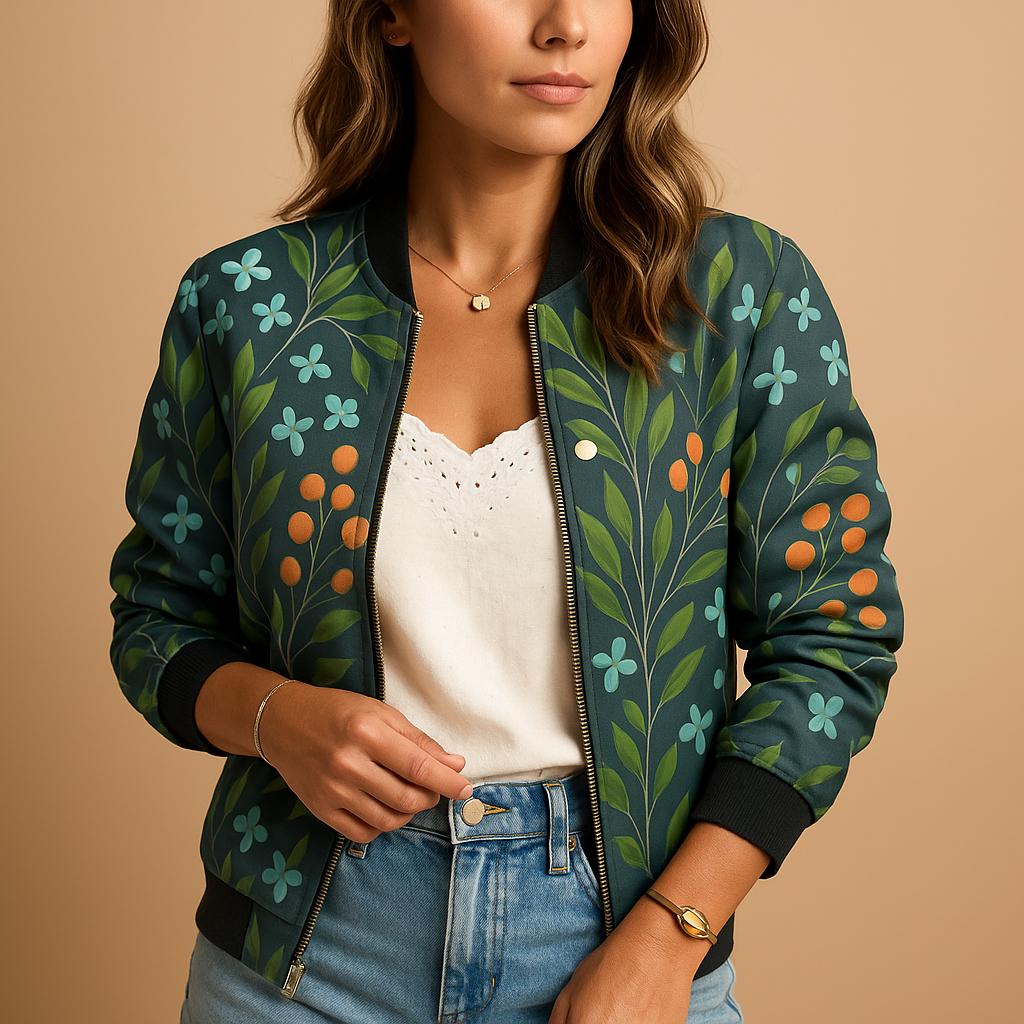 Breathable Floral Women's Summer Jacket - VibreMode