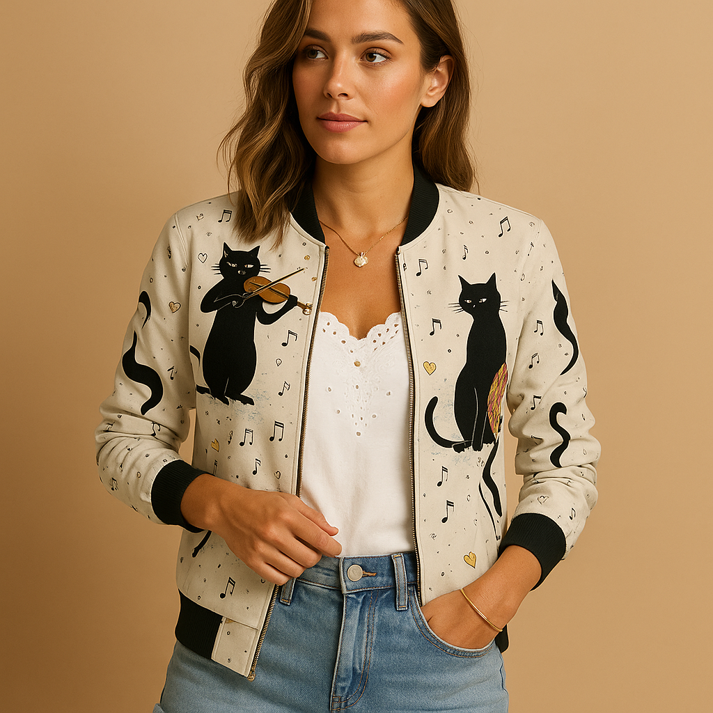 Women’s lightweight printed summer jacket with relaxed fit, breathable fabric, and modern designs for warm days, travel, and casual outfits.
