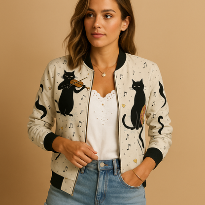 Women’s lightweight printed summer jacket with relaxed fit, breathable fabric, and modern designs for warm days, travel, and casual outfits.