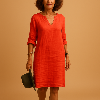 Lightweight summer dress for women with a flattering fit and breathable design, ideal for beach walks, holidays, and sunny day outings.