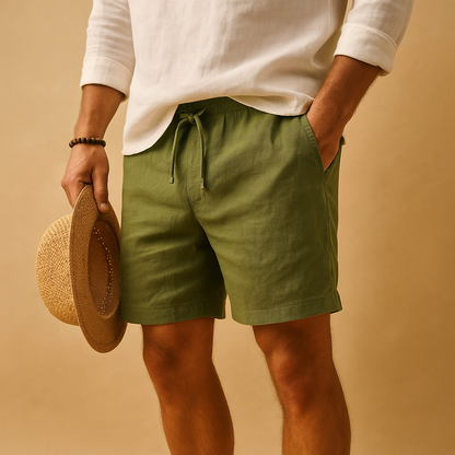 Men’s lightweight summer shorts with drawstring and side pockets, perfect for beach days, warm weather, and casual everyday wear.
