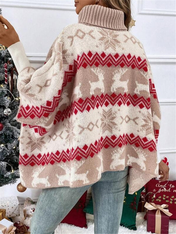 Image of Lila | Women's Oversized Turtleneck Poncho Sweater