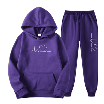 Cozy Ladies Snowflake Hoodie Sweat Suit
