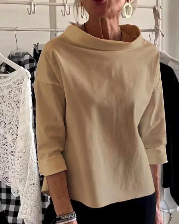 Image of Lillian | Women's High Neck Relaxed Fit Top