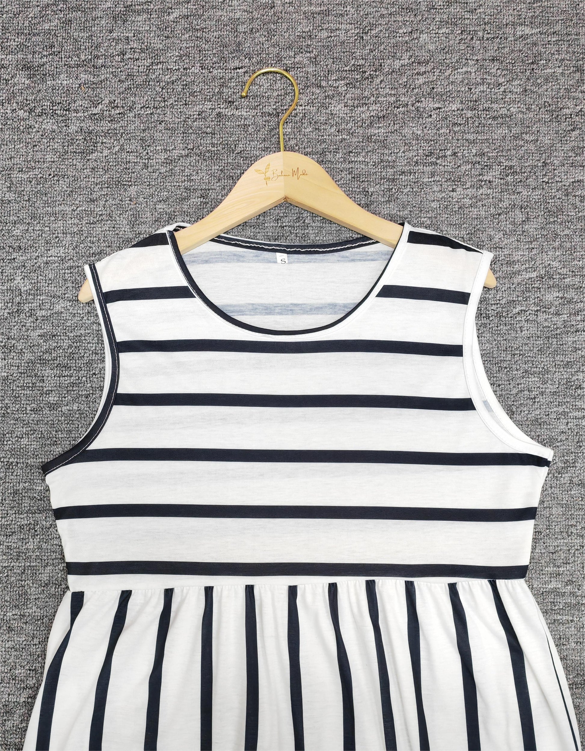 Image of Linda | Women's Sleeveless A-Line Midi Dress