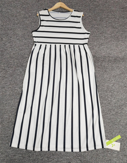 Image of Linda | Women's Sleeveless A-Line Midi Dress