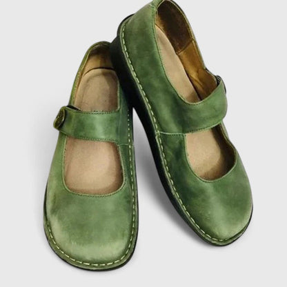 Ladies Comfortable Buckle Slip On Shoes