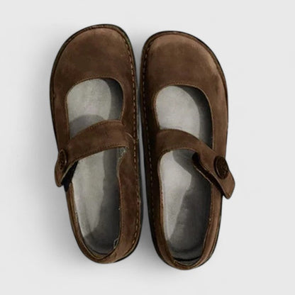 Ladies Comfortable Buckle Slip On Shoes