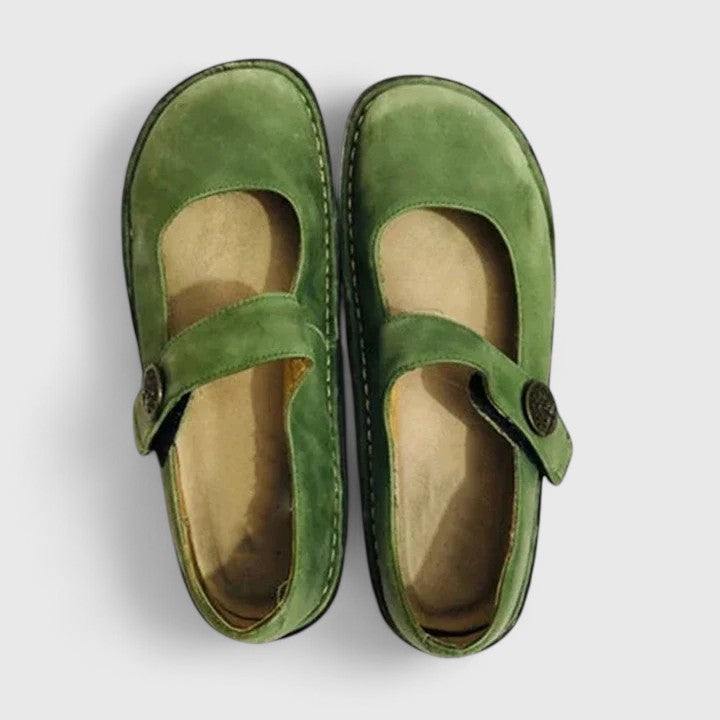Ladies Comfortable Buckle Slip On Shoes