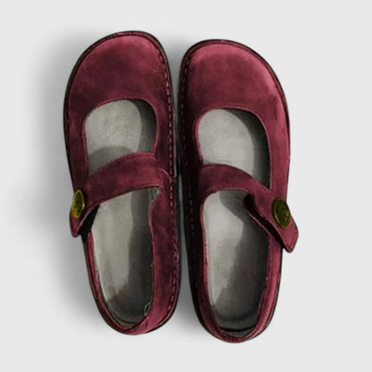 Ladies Comfortable Buckle Slip On Shoes