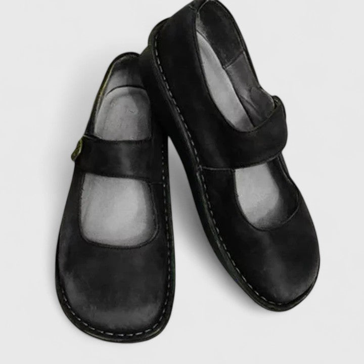 Ladies Comfortable Buckle Slip On Shoes