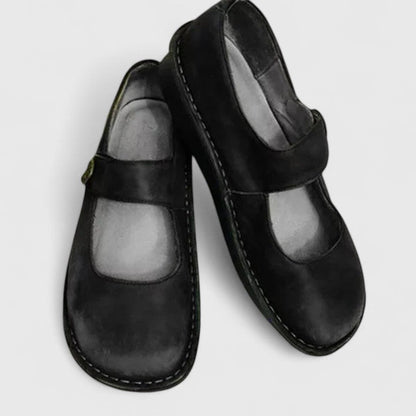 Ladies Comfortable Buckle Slip On Shoes