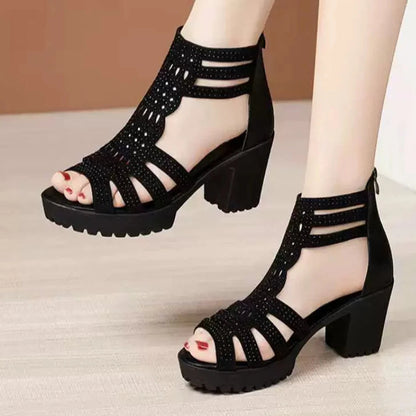 Women's Orthopedic Block Heel Sandals - VibreMode