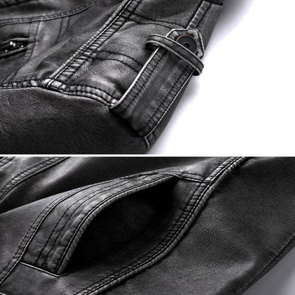 Classic Lincoln Genuine Leather Biker Jacket
