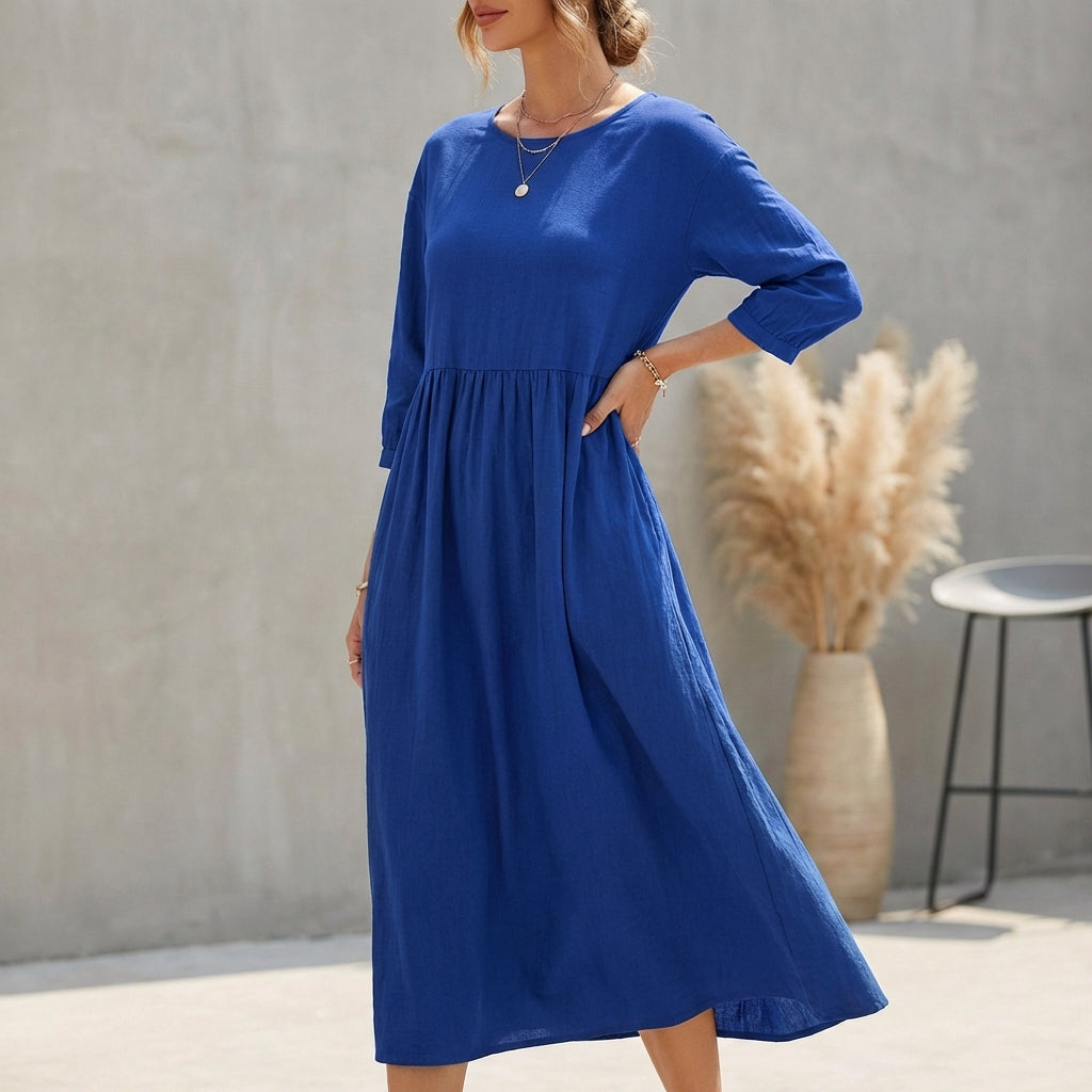 Lola Women's A-Line Midi Dress - VibreMode