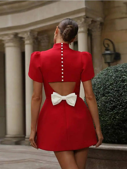 Image of Lola | Women's Puff Sleeve Mini Dress