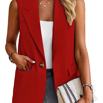 Lola Women's Tailored Sleeveless Blazer Vest - VibreMode
