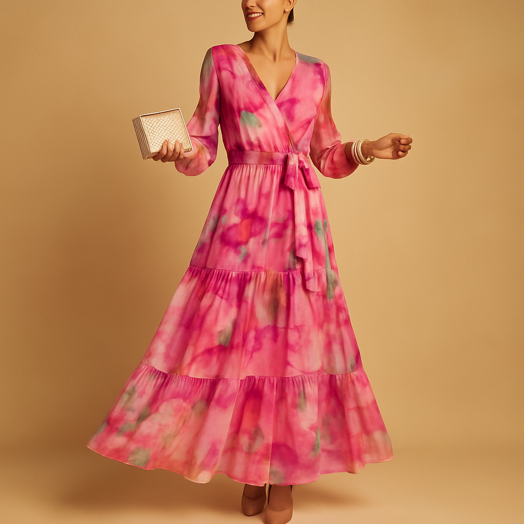 Women's Long Sleeve A-Line Summer Dress - VibreMode